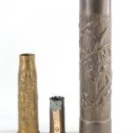 5 WWI Trench Art Artillery Shells auction