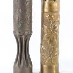 5 WWI Trench Art Artillery Shells auction