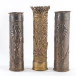 6 pcs WWI Trench Art Artillery Shells auction