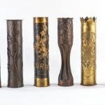 6 pcs WWI Trench Art Artillery Shells auction