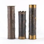 6 pcs WWI Trench Art Artillery Shells auction