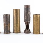 Six WWI Trench Art Artillery Shells