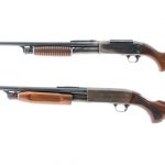 Two Ithaca 37 Featherlight Shotguns