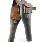 Antique Leather Ammo Belt & Saddle Holster