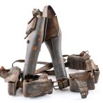 Antique Leather Ammo Belt & Saddle Holster