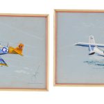 Harry Jaffee Gouache Paintings 2 Pcs