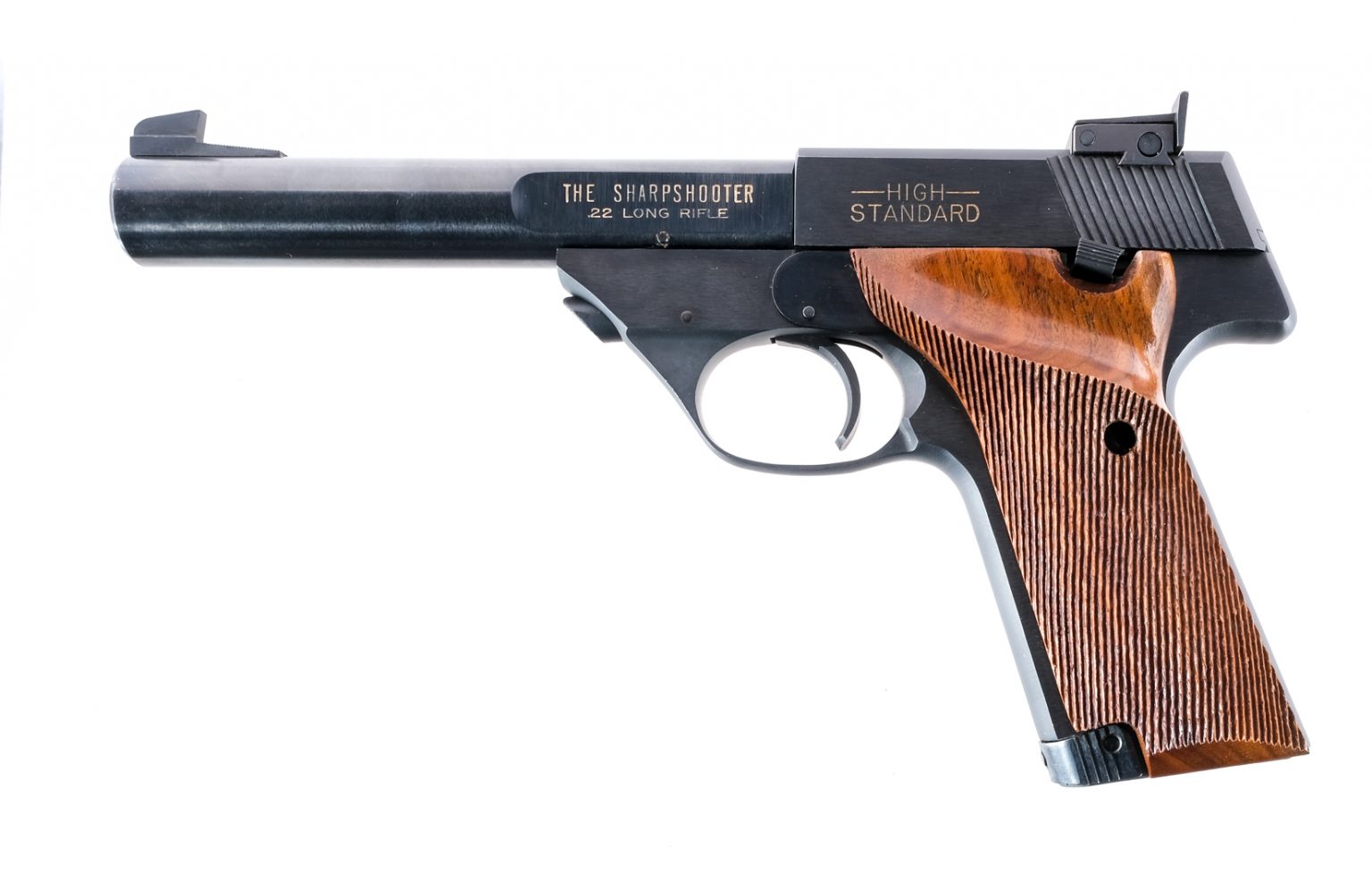 High Standard The Sharpshooter 22 LR Semi Pistol CT Firearms Auction high-standard-the-sharpshooter-22-lr-semi-pistol-ct-firearms-auction