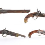 Estate Percussion 4 Pcs Lot Pistols