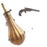 Estate Shotgun / Pistol Powder Flask 3 Pcs Lot