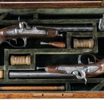 Cased Pair of French Percussion Dueling Pistols