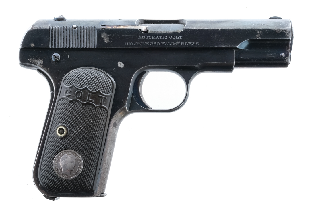 Colt 1908 Pocket Hammerless .380 Semi Pistol - CT Firearms Auction