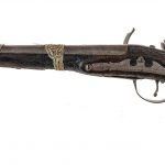 Greek or Ottoman Tin Alloy Gilt Flintlock Pistol