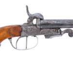 Belgian Double Barrel Pinfire 12mm Pistol