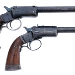 J. Stevens A&T Co. Tip Up Pistols .22 RF 2Pcs