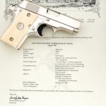 Custom Colt Mustang .380 Lettered Executive Pistol